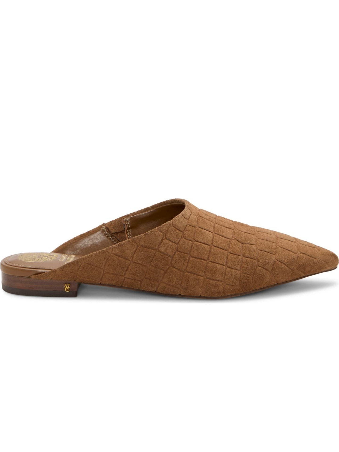 Sizes 6 To 10 Vince Camuto Croc-Embossed Pointed Mule In Cognac
